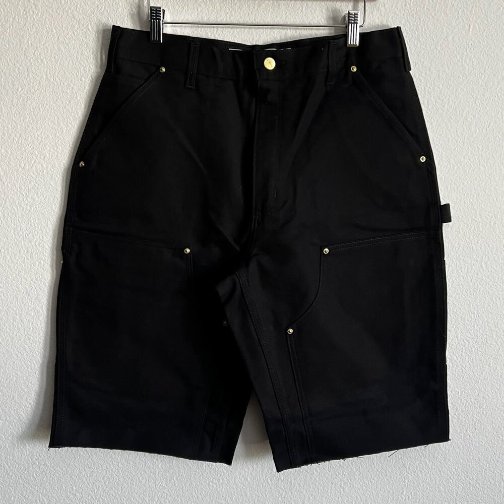 Carhartt black double knee work wear carpenter shorts